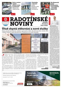 Radotínské noviny, duben 2024, titulní strana 