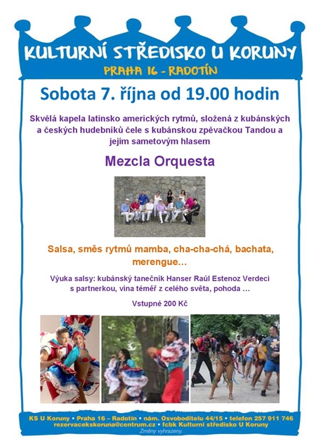 Plakát ke koncertu Mezcla Orquesta