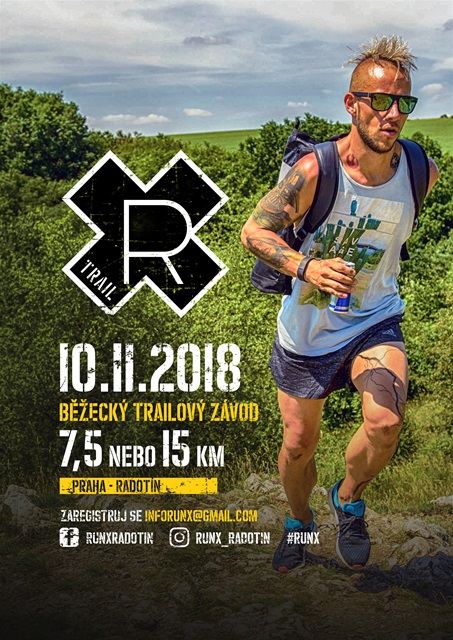 Plakát k závodu RUN X, 10.11.2018