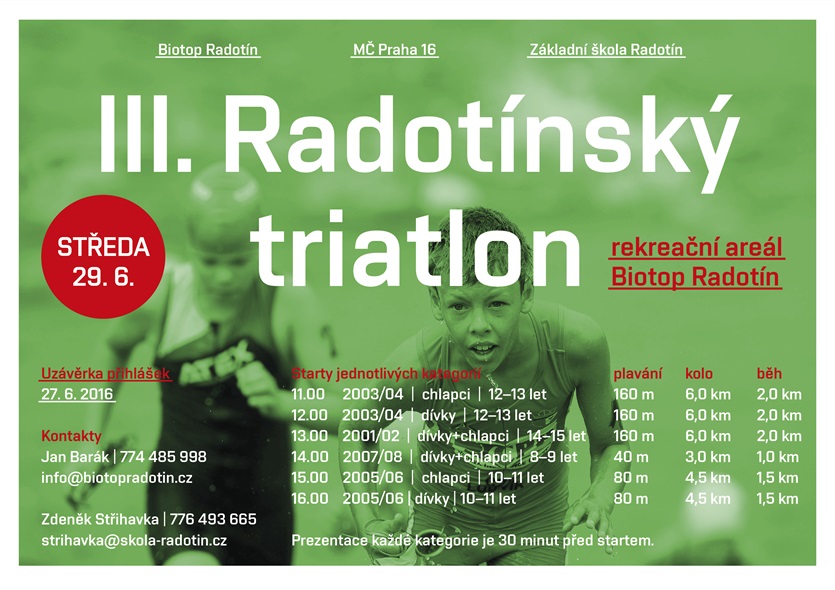 Pozvánka na Radotínský triatlon