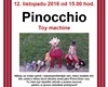 Plakátek k představení Pinocchio