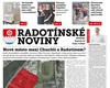 Titulní strana červencového vydání Radotínských novin
